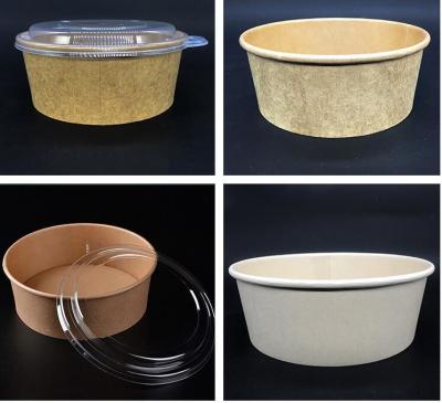 China Customized 1300ml Kraft Paper Bowl Take Away Food Container for sale