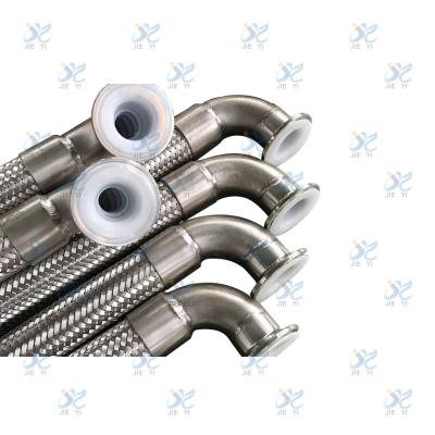 China High temperature Lined PTFE stainless steel 304 material corrugated metal hose 304 for the rubber industry for sale