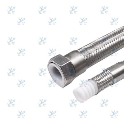 China Lined PTFE stainless steel metal braided hose for sale