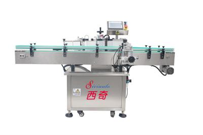 China Vertical Auto Sticker Labeling Machine For Round Bottle Single Side Applicator for sale