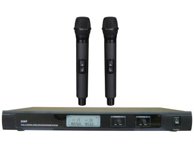 China LS-7800 dual channel UHF wireless microphone system with LCD CLIP MIC HEADSET / true diversity for sale