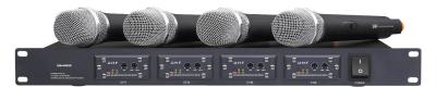 China LS-4400 four channel fixed frequency UHF wireless microphone with  4 MICS /  Module design / mikrofon for sale