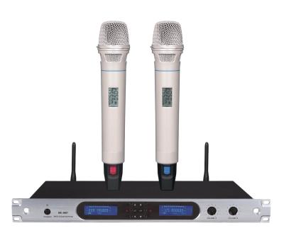 China excellent quality 9007 wireless microphone system UHF PLL 200 channels selectable FM white for sale