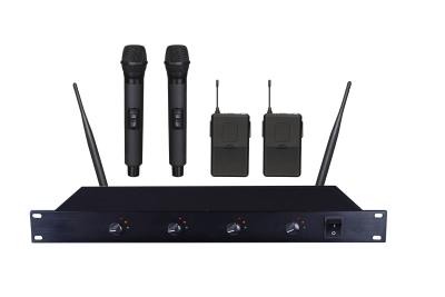 China LS-4300 4 channel UHF simple wireless microphone system / mikrofon / 19