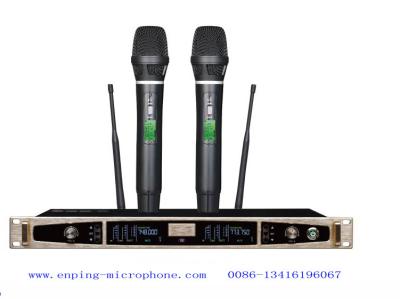 China AT-102 wireless microphone system UHF IR selecta ble frequency PLL  rack ear 19