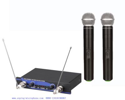 China LS-22 cheap price dual channel UHF wireless microphone with  lavalier lapel / mini size MICS / shure/ micrófon for sale