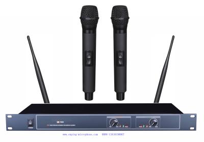 China LS-7600 PRO UHF wireless microphone system  with 2  MICS /  rack mountable / low price for sale