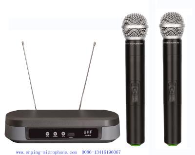 China LS-7210 UHF dual channel wireless microphone with  2MICS  / micrófon cheap price / SHURE PG88 for sale