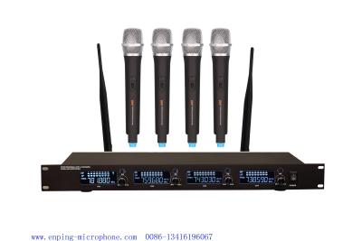 China LS-6045 Professional 4 channels UHF wireless microphone system with LCD blacklight / rack mountable for sale