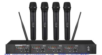 China LS-6044 PRO 4-channels UHF wireless microphone system with 4 MICS / mikrofon / Module design / rechargeable for sale
