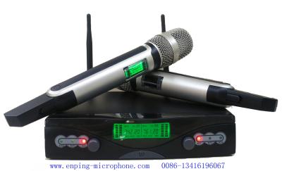 China SR-312   double channel VHF small size wireless microphone with screen  / micrófono / good quality for sale