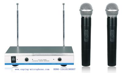 China LS-2200 dual channel VHF wireless microphone with two  micrófono /  good quality MIC for sale