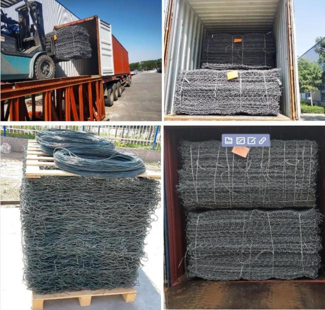 Woven Gabion Cages 60x80mm 80x100mm 100x120mm Gabion Box For Soil ...