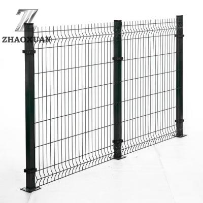 China Residential 3D Curved Wire Mesh Fence PVC Coated Bending Fencing Panels for sale