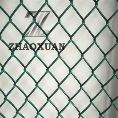 China Dark Green Anti Corrosive Chain Link Fence 1.8mm 2.5mm 4.0mm 3.5mm Dia. for sale