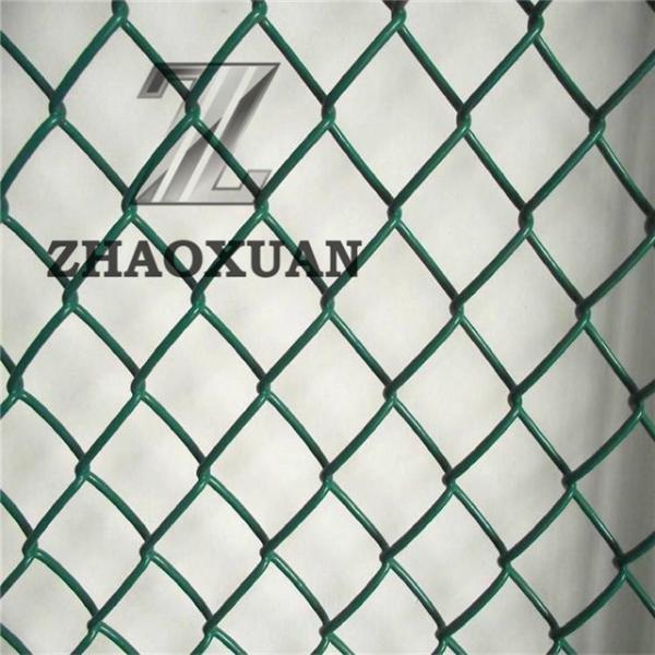 Quality Dark Green Anti Corrosive Chain Link Fence 1.8mm 2.5mm 4.0mm 3.5mm Dia. for sale