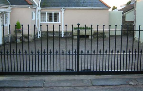 Quality Residential Security Galvanized Swing Steel Fence Gate With Double Leaf Door for sale