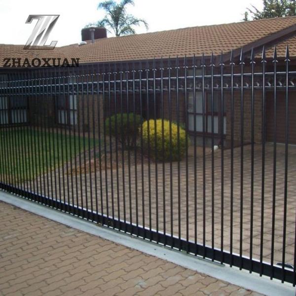 Quality Galvanized PVC Coated Sliding Fence Gate System Dip Galvanized for sale