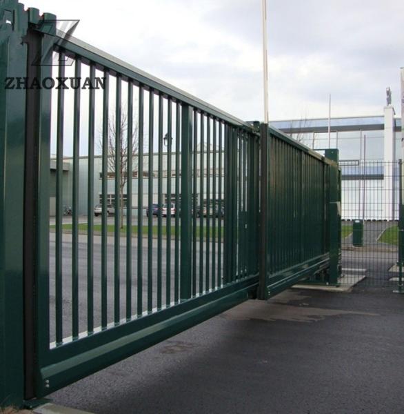 Quality Galvanized PVC Coated Sliding Fence Gate System Easily Assembled for sale