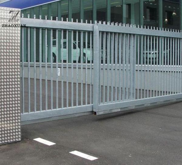 Quality Sliding Automatic Steel Fence Gate with PVC Coated For Hotel Villa for sale