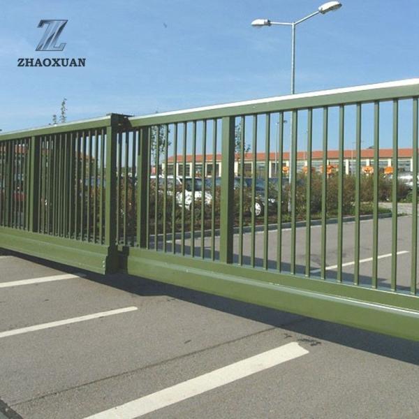 Quality Modern Automatic Steel Fence Gate with PVC Coated Surface Treatment for sale