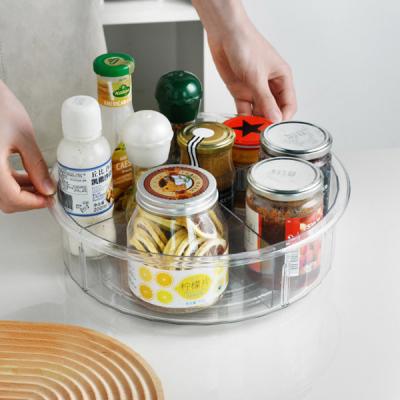 China Plastic Rotating Storage Container Clear Turntable For Cabinet for sale