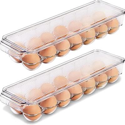 China Kitchen 14PCS Refrigerator Egg Container With Lid And Handle for sale