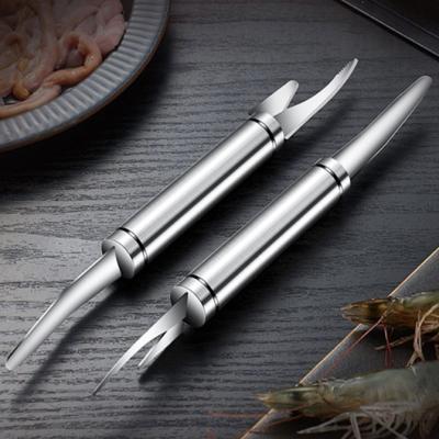 China Stainless Steel Material Shrimp Deveiner Tool And Peeler Oyster Shucking Knife for sale