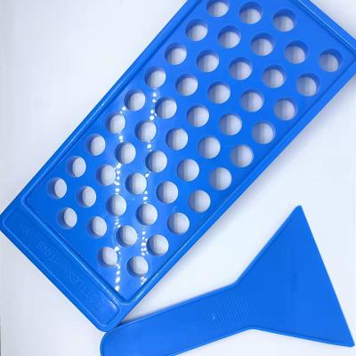 China Cosmetic Spatula Lip Balm Filling Tray Tube holder 50 Holes for sale