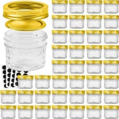 Chine La bouche large Mini Caviar Glass Preserve Jars pour la confiture 100ml 40 place à vendre