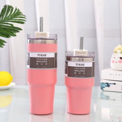 China Bulk 30oz Stainless Steel Insulated Tumblers Coffee Mugs With Lid And Straw for sale