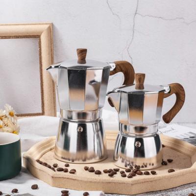 China Italian Moka Stovetop Espresso Coffee Percolator Pot Maker Aluminum for sale