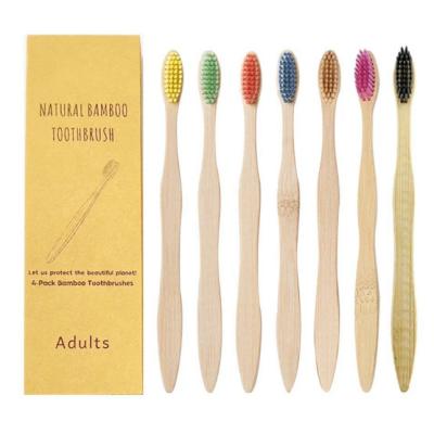 China Natural Charcoal Biodegradable Bamboo Toothbrush Soft Bristles for sale