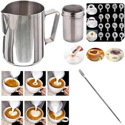 China Custom 12Oz Essential Barista Tools Espresso Milk Pitcher Coffee Shaker 16pcs for sale