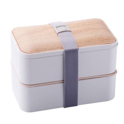 China 2 Layers Leakproof Multi Compartment Lunch Box Containers Bamboo Bento for sale