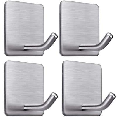 China SUS304 Stainless Steel Heavy Duty Adhesive Hooks Removable Hooks For Walls for sale