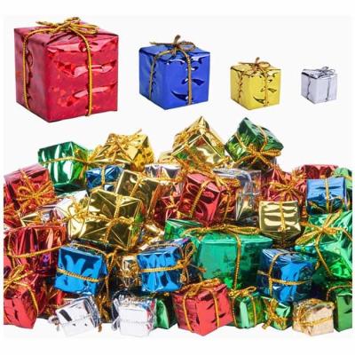 China Xmas Tree Foil Mini Gift Box Ornaments Hanging Decorations for sale