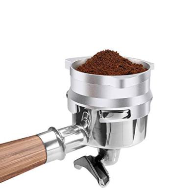 China Sliver 54mm Hands Free Aluminum Coffee Dosing Funnel for Home Cafe for sale