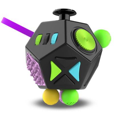 China 12 Sided Stress Relief Fidget Toys Cube For Children Adults for sale