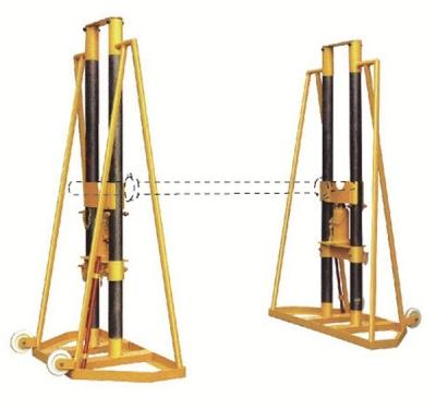 China 10 Ton Extension Cable Pulling Stand , Adjustable Hydraulic Cable Jack Stands for sale