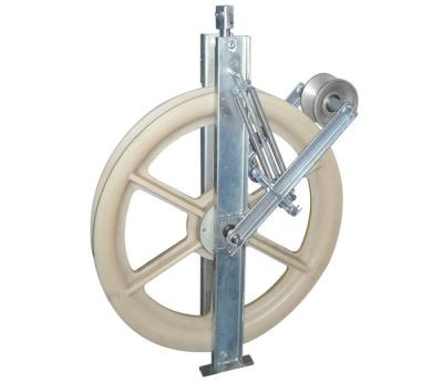 China 508 Mm Transmission Line Stringing Pulley Block With Grounding Rollers for sale
