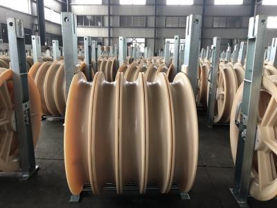 China 400KV Transmission Line Stringing 660mm Nylon Sheave Pulley for sale