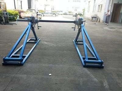 China 5 Ton 7 Ton Conductor Reel Stands With Disc Brake Of Stringing Equipment for sale