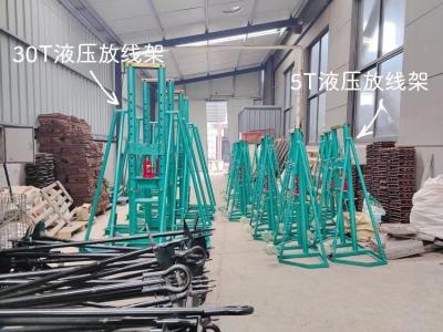 China Tipo hidráulico carga pesada Jack Support del soporte del carrete de alambre del cable en venta