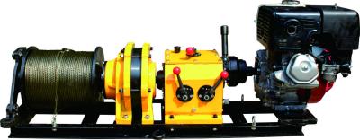 China Tower Erection Gas Engine Winch 50 KN For Power Line Construction for sale