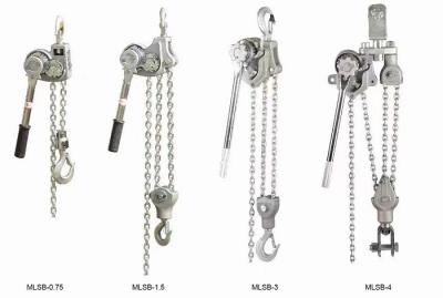 China 3 altura de elevación de la aleación de aluminio de Ton Manual Lever Chain Hoist 1.5m en venta