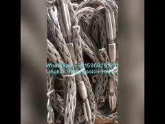 Conductor Mesh Socket Joints Overhead Cable Pulling On Transmission Line