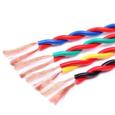 China 300/500V 2 Core 0.5 - 2.5mm Fire Alarm Cable RVS Flexible Twisted Pair Cable for sale
