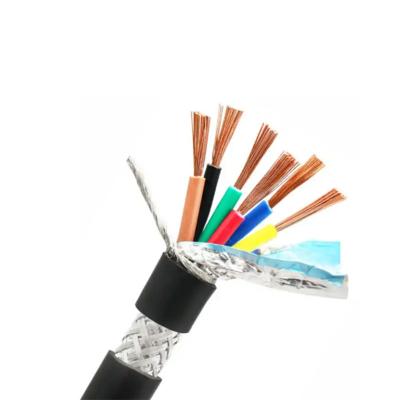 China Black Flexible Control Cable with Copper Conductor Material for Industrial Automation for sale