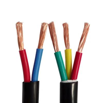 China RVV Black Soft Sheathed Flexible Power Cable PVC Insulated Stranded 0.7 1 3mm for sale